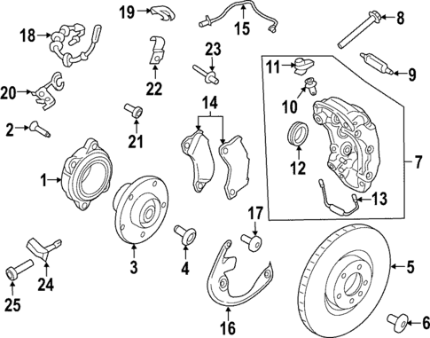 Front Brakes for 2025 Porsche Macan #0