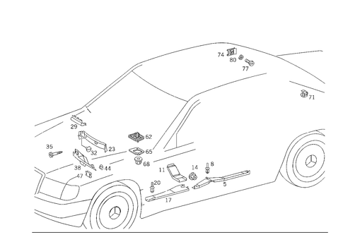 Cable Covering & Electrical Parts for Blower Motor & Heated Rear Window Pane for 1986 Mercedes-Benz 300E #2