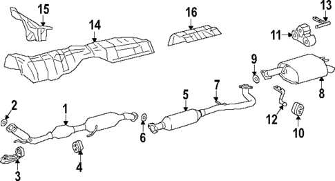 Exhaust Components for 2022 Lexus ES250 #0