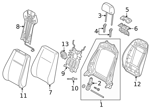 Driver Seat Components for 2025 Audi A4 allroad #1