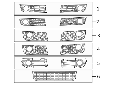 Grille & Components for 2004 Audi A4 Quattro #0