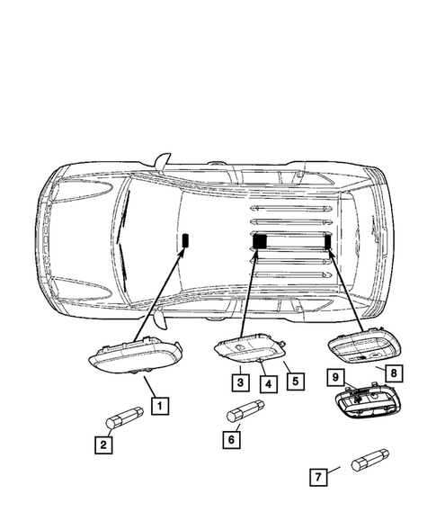 Lamps-Interior and Exterior for 2010 Jeep Patriot #2