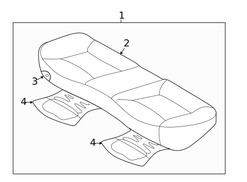 Rear Seat Components for 2012 Hyundai Elantra #4