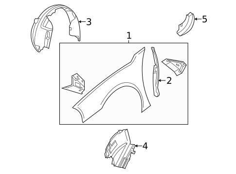 Exterior Trim - Fender for 2003 Chrysler Sebring #1
