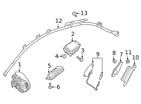 Air Bag Components for 2021 Mercedes-Benz E350 #0