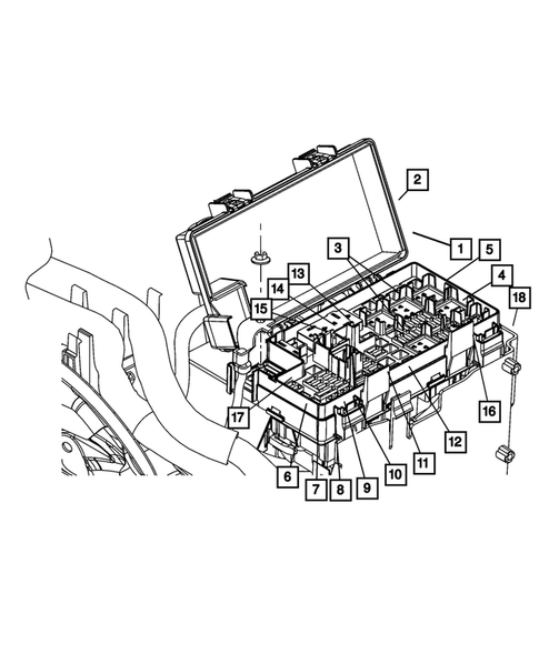 Power Distribution Center, Fuse Block, Junction Block, Relays and Fuses for 2012 Jeep Grand Cherokee #0