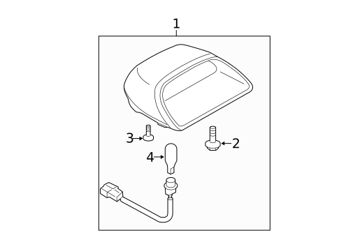 High Mounted Stop Lamp for 2008 Subaru Impreza #1