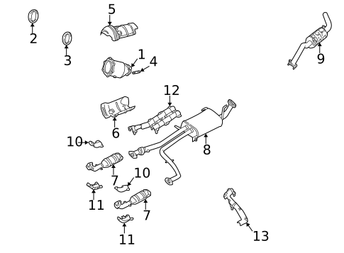 Exhaust Components for 2001 INFINITI QX4 #0