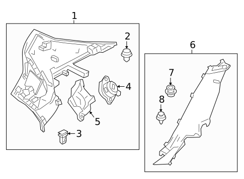 Interior Trim - Quarter Panels for 2020 Mazda 3 #0