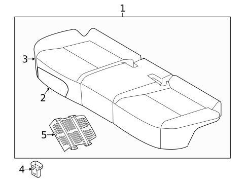 Rear Seat Components for 2020 Kia Sportage #2