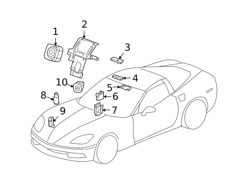 Anti-Theft Components for 2013 Chevrolet Corvette #0