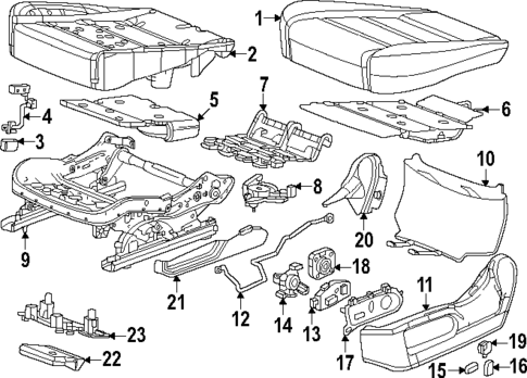 Driver Seat Components for 2025 GMC Sierra 2500 HD #2