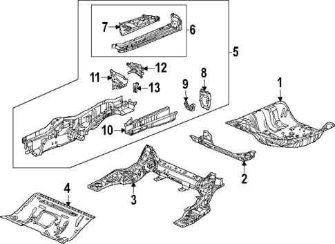 Rear Floor & Rails for 2025 Honda Civic #0