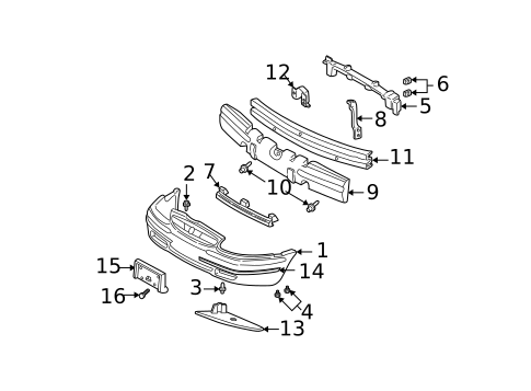 Bumper & Components - Front for 2011 Buick Lucerne #3