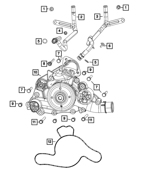 Water Pump and Related Parts for 2022 Dodge Charger #0