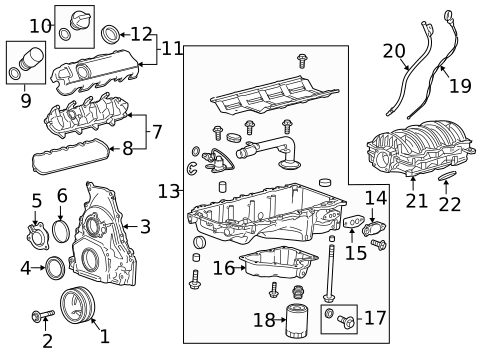 Engine Parts for 2019 Chevrolet Silverado 1500 #7