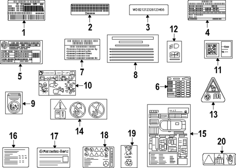 Labels for 2025 Mercedes-Benz EQS AMG® #0