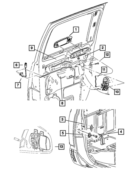 Rear Door for 2005 Dodge Dakota #0
