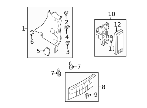 Interior Trim - Rear Body for 2013 Nissan Cube #0