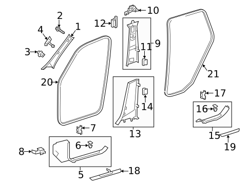 Interior Trim - Pillars for 2018 Mercedes-Benz GLE63 AMG S #1