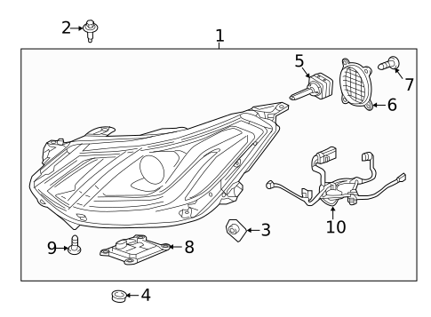 Headlamp Components for 2019 Chevrolet Silverado 1500 #12