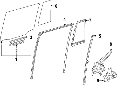 Glass - Rear Door for 2025 Toyota Land Cruiser #0