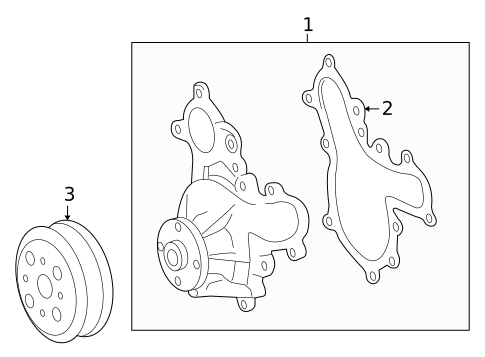 Water Pump for 2009 Toyota Land Cruiser #1