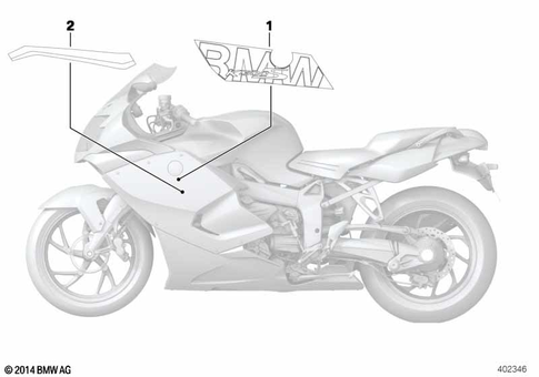 Stickers, Labels, Adhesive Film Strips for 2016 BMW-Motorrad K 1300 S #2