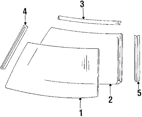 Glass - Windshield for 1987 Mazda 323 #0
