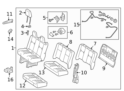 Rear Seat Components for 2024 Mercedes-Benz Sprinter 2500 #1
