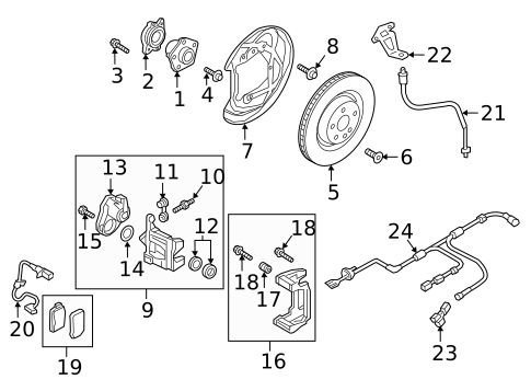 Wheel Bearings, Seals, & Related Components for 2022 Audi e-tron S #1