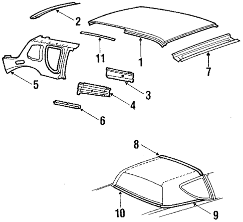 Roof for 1987 Mercury Cougar #0