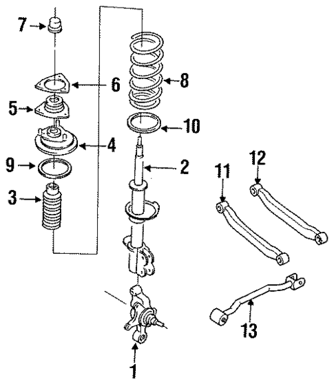 Rear Suspension for 1991 Nissan NX #1