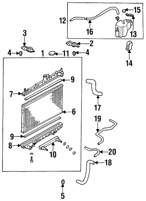 Radiator & Components for 1995 Nissan Altima #0