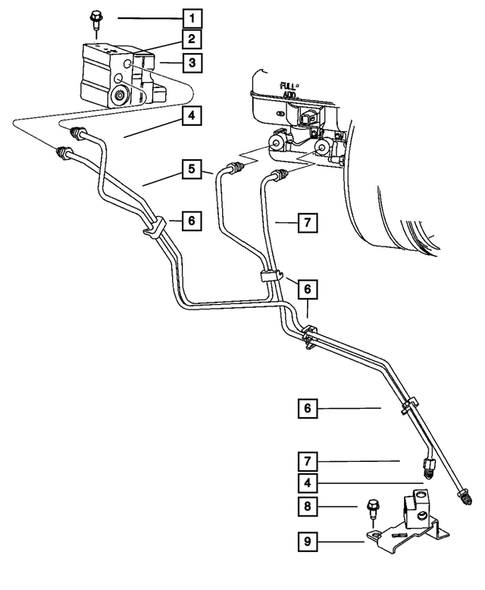 Brake Lines and Hoses for 2006 Dodge Dakota #1