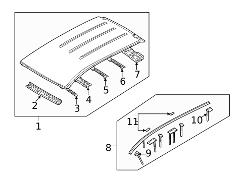 Exterior Trim - Roof for 2008 Mazda 5 #1