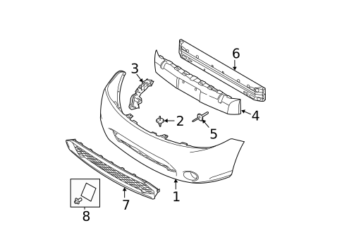 Bumper & Components - Front for 2010 Ford Focus #0