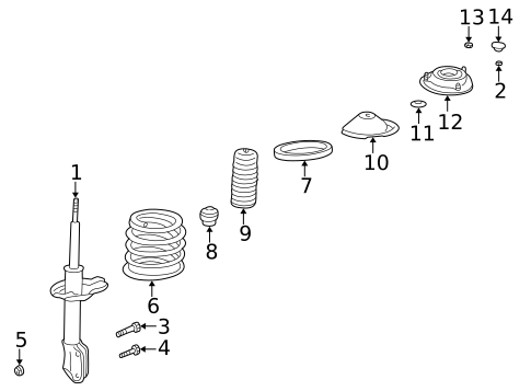 Struts & Components for 1994 Subaru Impreza #0