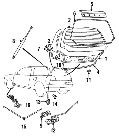 Fuel Door for 1991 Isuzu Impulse #0