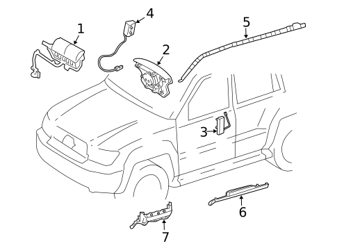 Air Bag Components for 2017 Toyota Land Cruiser #0