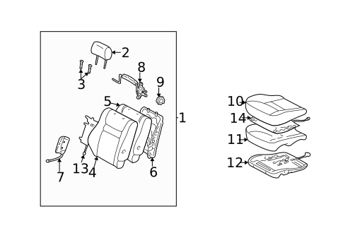Front Seat Components for 2002 Toyota Camry #1