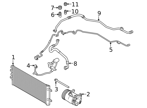 Condenser, Compressor & Lines for 2020 Mini Cooper Countryman #0