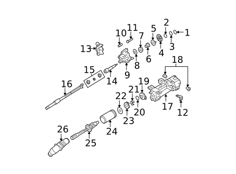 Shaft & Internal Components for 2002 Cadillac DeVille #3