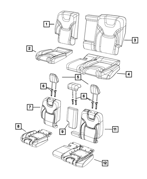 Rear Seats - Second Row for 2014 Jeep Cherokee #3