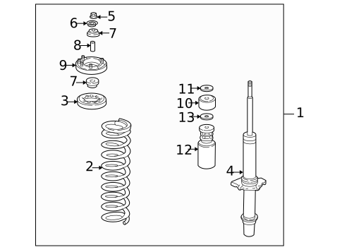 Struts & Components for 2003 Acura CL #0