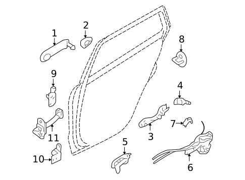 Lock & Hardware for 2010 Hyundai Santa Fe #1
