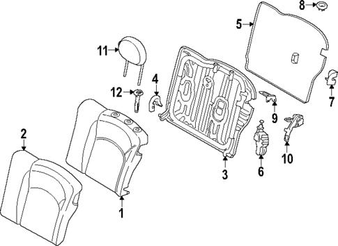 Rear Seat Components for 2021 Mini Cooper #0