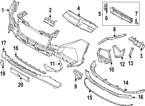 Bumper & Components - Front for 2025 Hyundai Tucson #0
