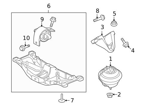 Engine & Trans Mounting for 2010 Jaguar XF #0