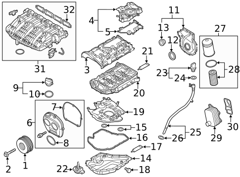 Engine Parts for 2019 Volkswagen Tiguan #3